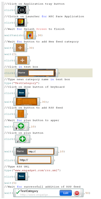 Sample Sikuli test script