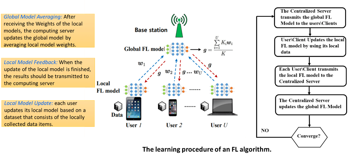 learning procedure of an FL algorithm